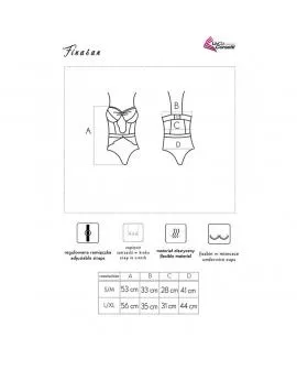 Livco Corsetti Fashion Finasan LC 90632 - Schwarzer Erotikbody