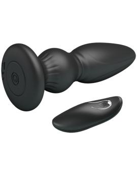 MR PLAY - LEISTUNGSSTARKER VIBRATOR MIT FERNBEDIENUNG, ANALSTECKER, SCHWARZ