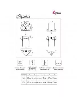 LIVCO CORSETTI FASHION - MAJALESA LC 90526 BH + STRUMPFGÜRTEL + PANTY SCHWARZ