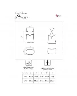 Livco Corsetti - Miraaze LC 90567 Hemd + Shorts Schwarz