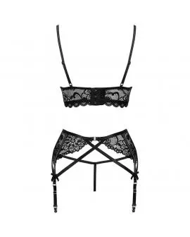 LIVCO CORSETTI FASHION - MORIDAM LC 90552 BH + STRUMPFGÜRTEL + HÖSCHE NEGRO