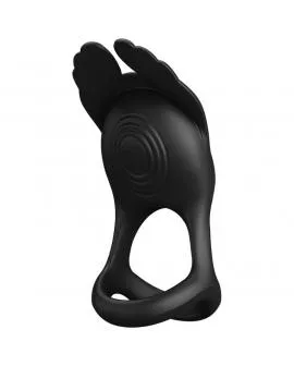 PRETTY LOVE - SILAS VIBRANT PENIS RING 7 VIBRATIONEN SCHWARZES SILIKON