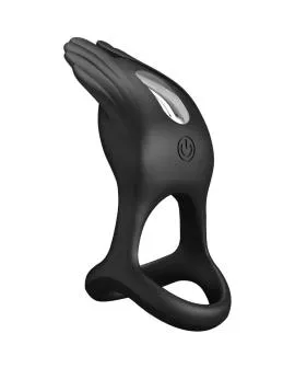 Pretty Love Silas Vibrant Penisring - 7 Vibrationen Schwarzes Silikon