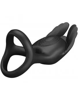 PRETTY LOVE - SILAS VIBRANT PENIS RING 7 VIBRATIONEN SCHWARZES SILIKON