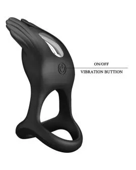 Pretty Love Silas Vibrant Penisring - 7 Vibrationen Schwarzes Silikon