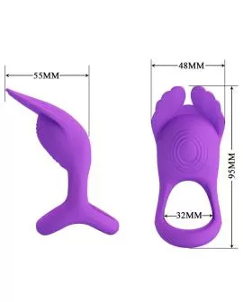 PRETTY LOVE - SILAS VIBRANT PENIS RING 7 VIBRATIONEN LILA SILIKON