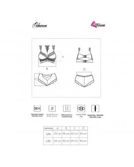 Livco Corsetti Fashion - Palmenom LC 90614 BH + Höschen Schwarz