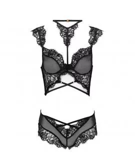 Livco Corsetti Fashion - Palmenom LC 90614 BH + Höschen Schwarz