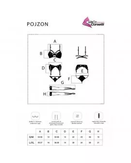 Livco Corsetti Poizon LC 90670 - BH Strumpfhalter Strümpfe Höschen Schwarz