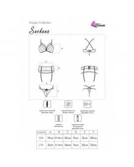 Livco Corsetti Snehana LC 90443 - BH Strumpfgürtel Höschen Schwarz