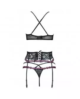 LIVCO CORSETTI FASHION - SNEHANA LC 90443 BH + STRUMPFGÜRTEL + HÖSCHE SCHWARZ
