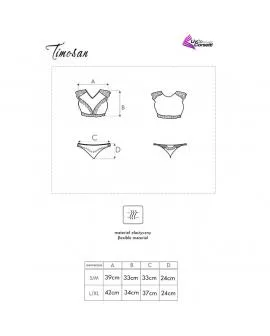 Livco Corsetti Timosan LC 90631 - BH + Höschen Schwarz