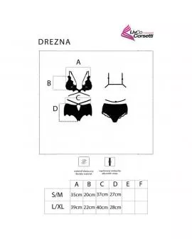 LIVCO CORSETTI FASHION - DREZNA LC 90733 BH + HÖSCHEN SCHWARZ