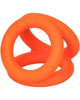 Calexotics Alpha Tri-Ring Orange - Erotik Penisring