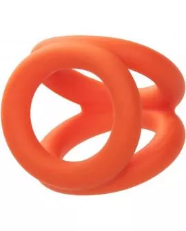 Calexotics Alpha Tri-Ring Orange - Erotik Penisring