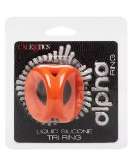 Calexotics Alpha Tri-Ring Orange - Erotik Penisring