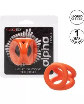 Calexotics Alpha Tri-Ring Orange - Erotik Penisring