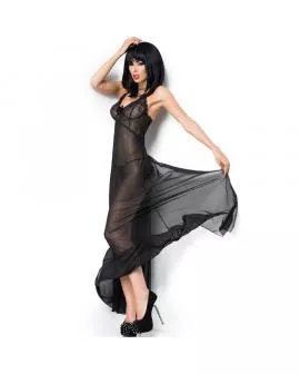 CHILIROSE - CR 3883 BABYDOLL LANG SCHWARZ L/XL