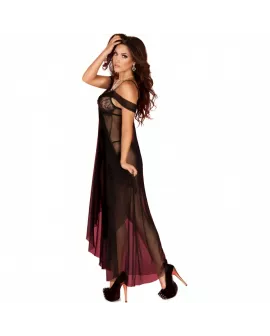 CHILIROSE - CR 3716 BABYDOLL LANG SCHWARZ L/XL