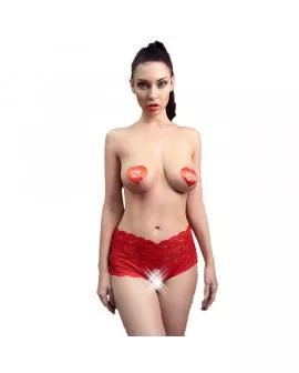 CHILIROSE CR 4641 - Offenes Höschen im Schritt Rot