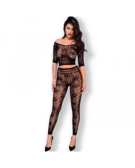 CHILIROSE - CR 4661 TOP & LEGGINS SCHWARZ 