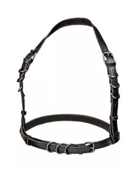 Calexotics - Euphoria Plus Size Halter Buckle Harness Schwarz