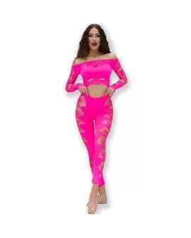 CHILIROSE CR 4632 - Top & Hose Pink Größe L