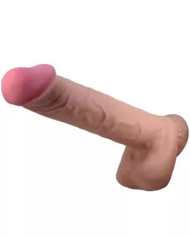 PRETTY LOVE - SLIDING SKIN SERIES REALISTISCHER DILDO MIT SLIDING SKIN SAUGNAPF BRAUN 26 CM