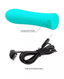 PRETTY LOVE - ALFREDA SUPER POWER VIBRATOR AQUA GREEN