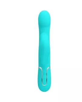 PRETTY LOVE - RABBIT VIBRATOR PEARLS AQUA GREEN