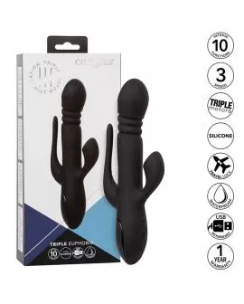 Calexotics - Vibrator Triple Euphoria Schwarz