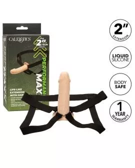 Calexotics Performance Maxx - Lebensechte Verlängerung mit Gurt Helle Haut