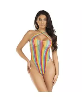 Leg Avenue Cross-Bodysuit Mehrfarbig - Erotik Bodysuit