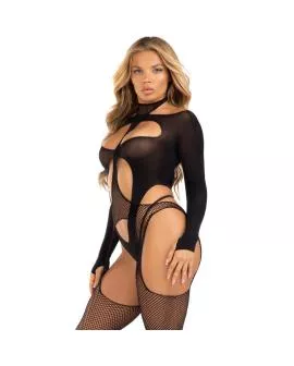Leg Avenue Netz-Bodystocking Schwarz - Erotik