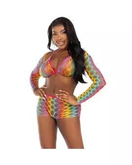 Leg Avenue - Dreiteiliges Erotik-Set Mehrfarbig