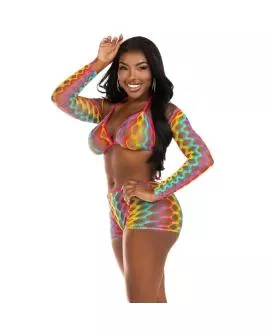 Leg Avenue - Dreiteiliges Erotik-Set Mehrfarbig