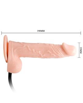 DANCE - REALISTISCHER AUFBLASBARER DILDO MIT SAUGNÄPFEN 15 CM