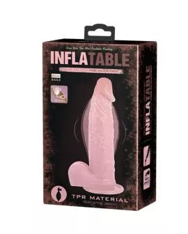 DANCE - REALISTISCHER AUFBLASBARER DILDO MIT SAUGNÄPFEN 15 CM