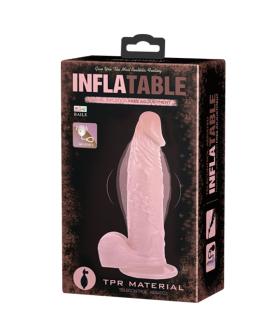 DANCE - REALISTISCHER AUFBLASBARER DILDO MIT SAUGNÄPFEN 15 CM