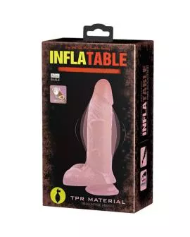 BAILE - AUFBLASBARER REALISTISCHER DILDO MIT SAUGNÄPFEN 15 CM