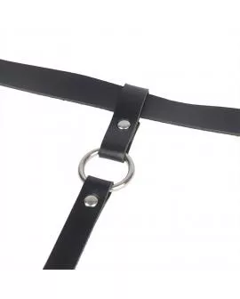 SUBBLIME - LEDERKETTEN-BEINHARNESS SCHWARZ EINE GRÖSSE