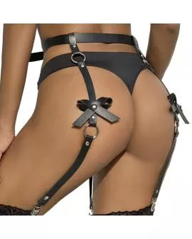 SUBBLIME - LEDERKETTEN-BEINHARNESS SCHWARZ EINE GRÖSSE