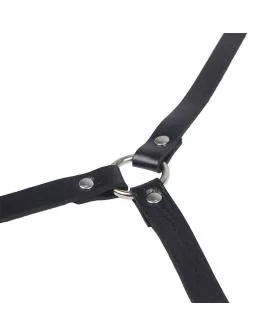 SUBBLIME - KÖRPERHARNESS AUS LEDER, SCHWARZ, EINE GRÖSSE