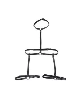 SUBBLIME - KÖRPERHARNESS AUS LEDER, SCHWARZ, EINE GRÖSSE