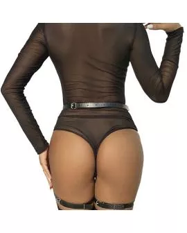 SUBBLIME - KÖRPERHARNESS AUS LEDER, SCHWARZ, EINE GRÖSSE