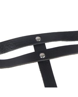 SUBBLIME - Leder-Ringkettengürtel Schwarz Einheitsgröße