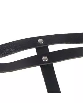 SUBBLIME - Leder-Ringkettengürtel Schwarz Einheitsgröße