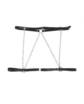 SUBBLIME - LEDERGÜRTEL HARNESS SCHWARZ EINE GRÖSSE