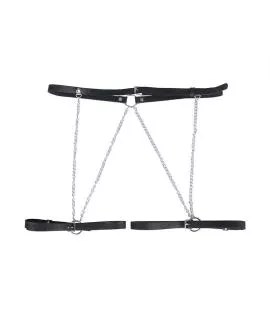 SUBBLIME - LEDERGÜRTEL HARNESS SCHWARZ EINE GRÖSSE