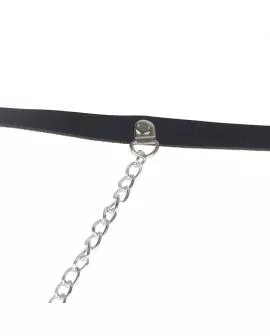 SUBBLIME - LEDERGÜRTEL HARNESS SCHWARZ EINE GRÖSSE